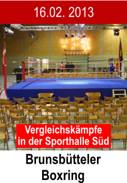 16.02. 2013 Brunsbtteler Boxring  Vergleichskmpfe in der Sporthalle Sd